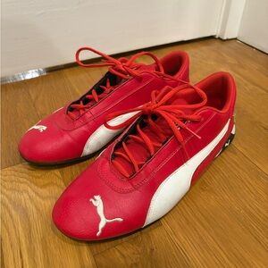 Puma Red and White Athletic Shoes